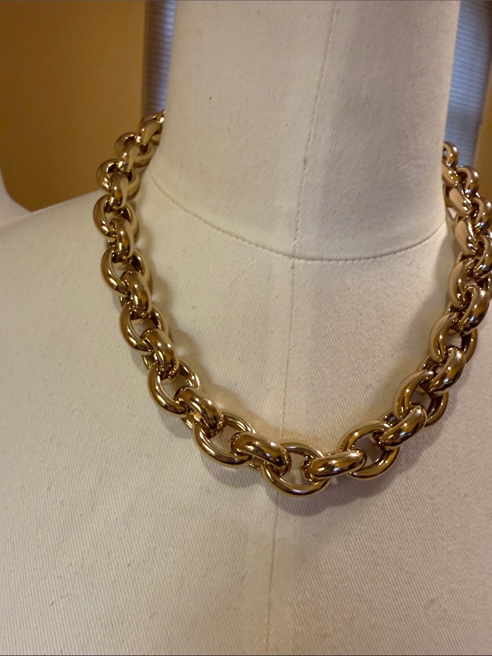 J. Crew Factory Polished Gold Link Necklace